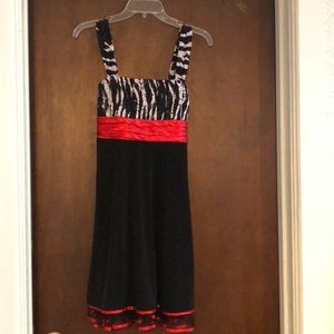 Zebra print cocktail dress